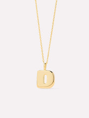 Gold Initial Necklace - Letter Necklace