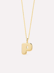 Gold Initial Necklace - Letter Necklace