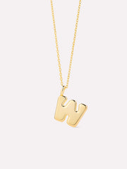 Gold Initial Necklace - Letter Necklace