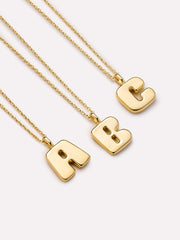 Gold Initial Necklace - Letter Necklace