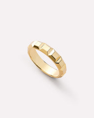 14K Gold Plated Unisex Square Band Rings For Women Ana Luisa Keira