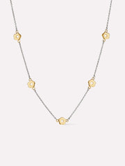 Flower Necklace - Rowena Necklace Two Tone