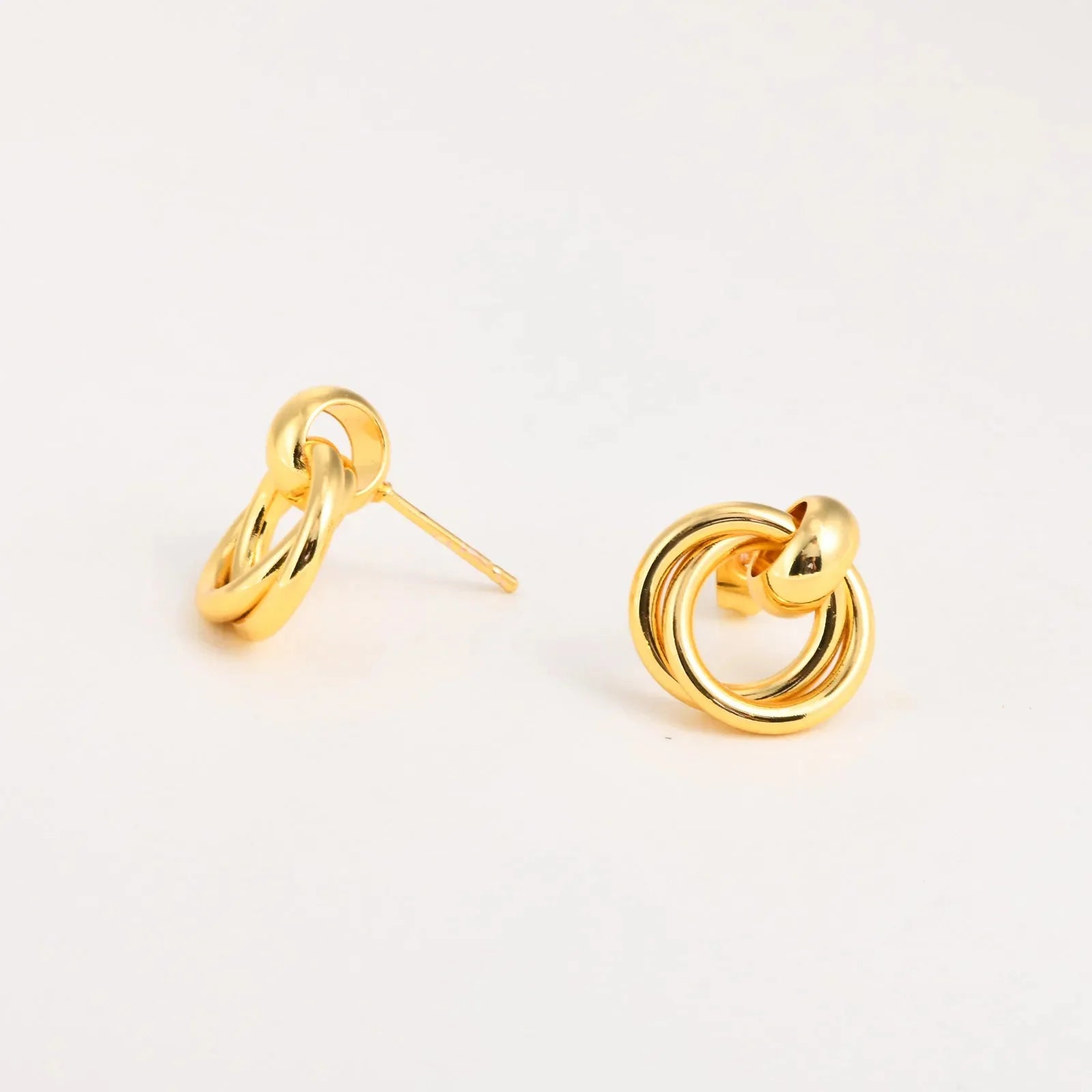 14k Dainty Dual Hoop Earrings - Veinci
