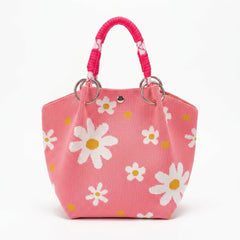 Knit Magnetic Clasp Bucket Bag