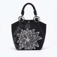 Knit Magnetic Clasp Bucket Bag
