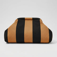 Woven Striped Pouch Clutch