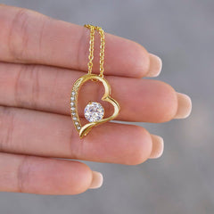Dainty Diamond Symbolic Love Heart Necklace