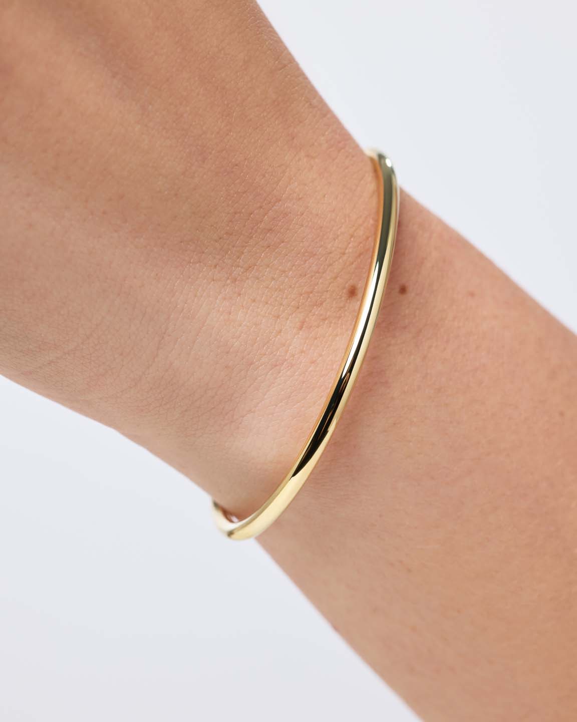 Gold Bangle Bracelet - Carter (2mm)