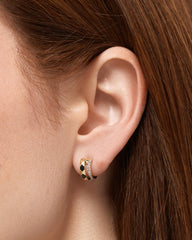 Gold Hoop Earrings - Esme Triple