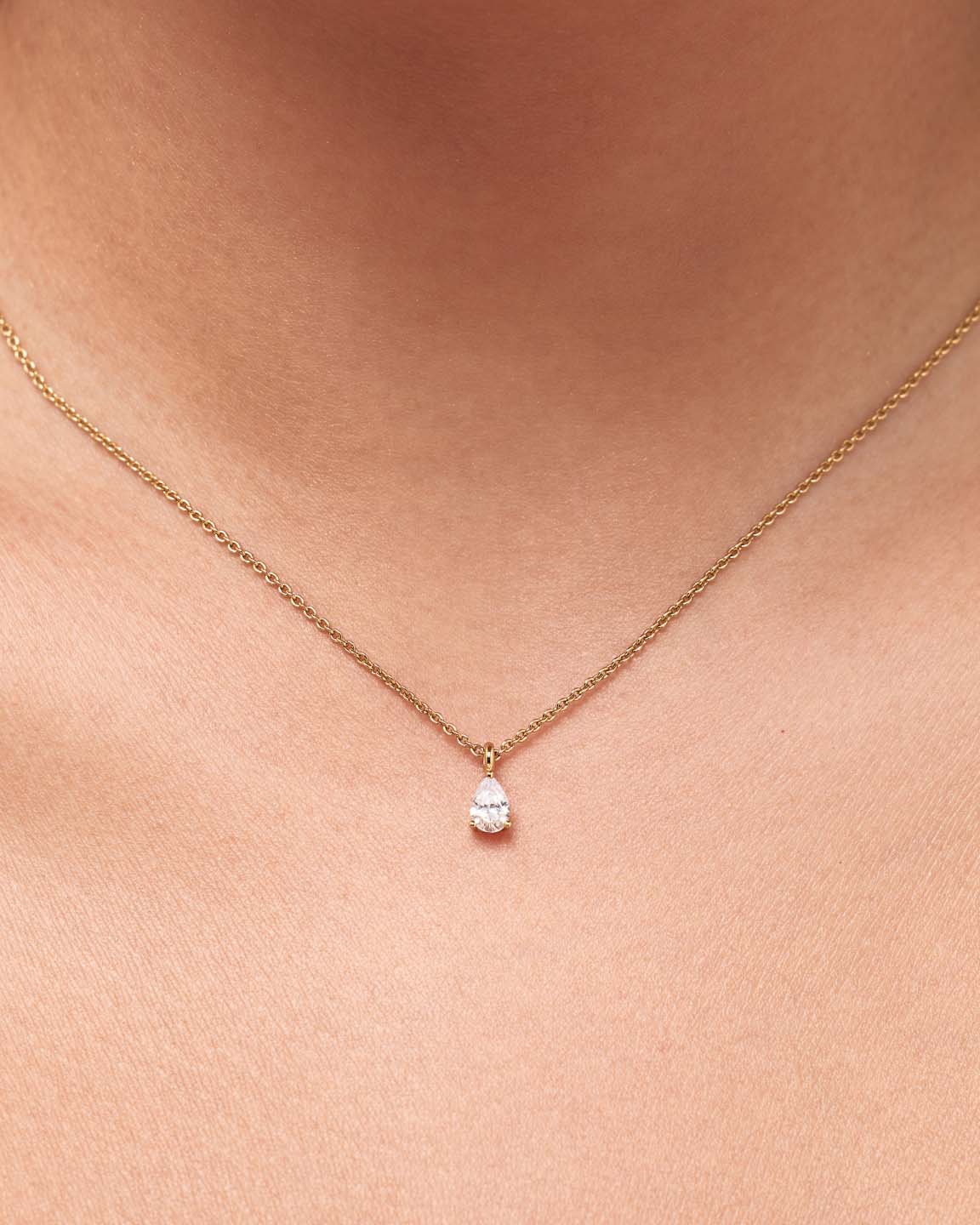Delicate Solitaire Pendant - Elise Pendant
