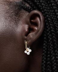 Flower Earrings - Cassia Hoops