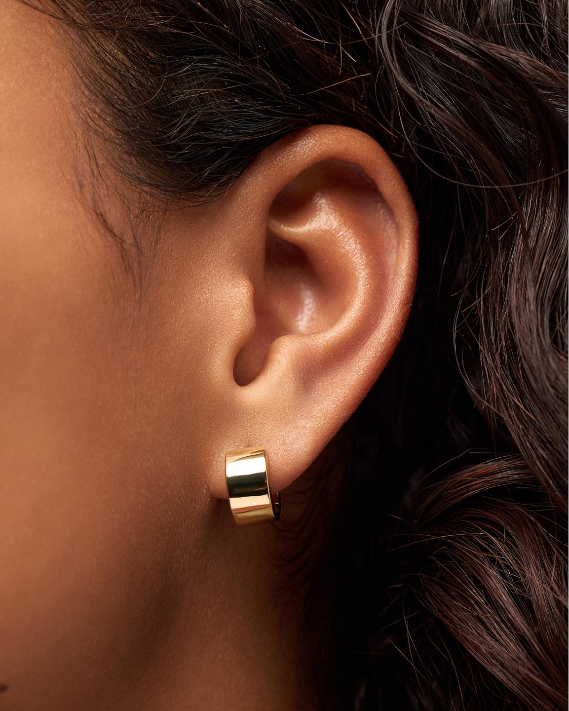 Gold Huggie Earrings - Eden Mini