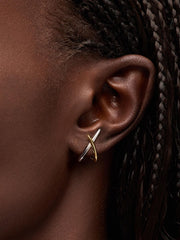 Gold Stud Earrings - Sloane