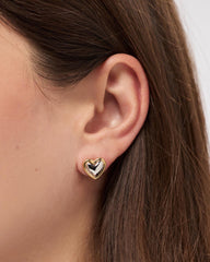 14K Gold Rhodium Plated Two Tone Love Lev Heritage Statement Stud Earrings For Women Ana Luisa Lev Studs Two Tone