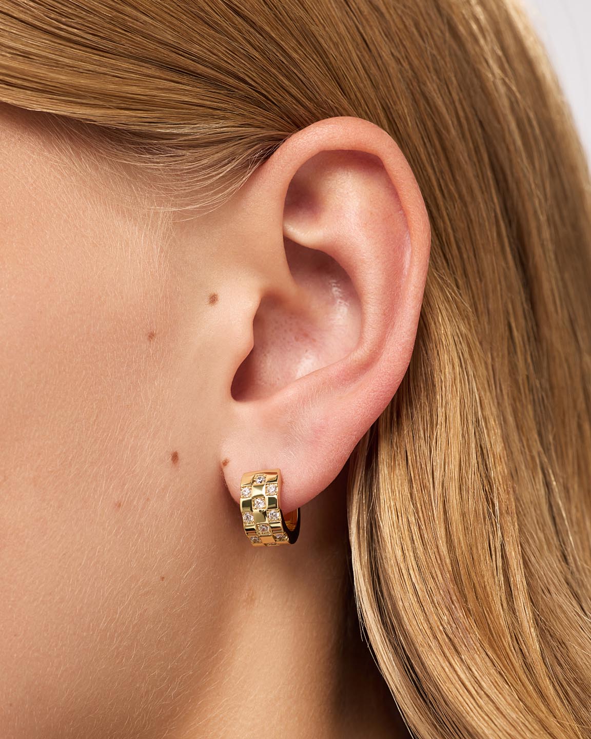 Gold Huggie Earrings - Eden Mini