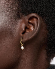 Drop Earrings - Lainey Medium Marble Blue