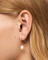 Drop Earrings - Lainey Medium Marble Blue