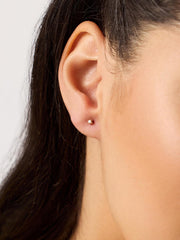 Lab Grown Diamond Earrings - Gold Medium Diamond Studs