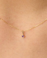 Ana Luisa Jewelry Necklace Charms Birthstone Gold Mini Birthstone Charm Solid Gold