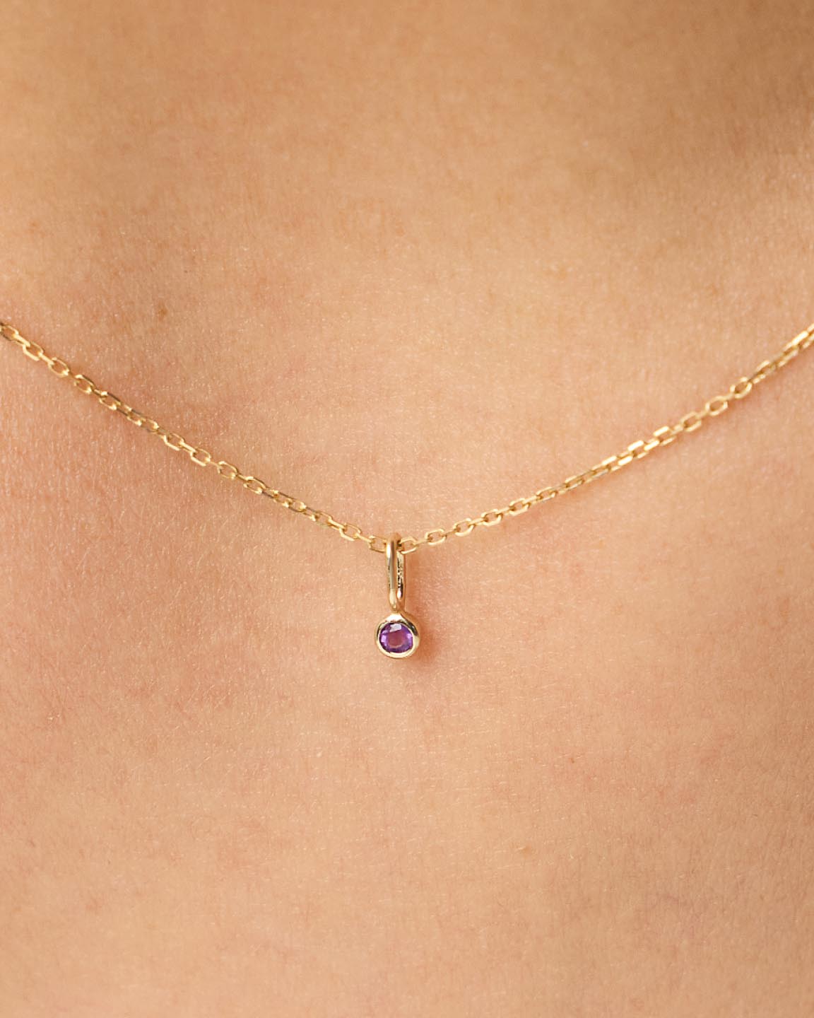 Ana Luisa Jewelry Necklace Charms Birthstone Gold Mini Birthstone Charm Solid Gold
