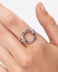 Rhodium Plated Statement Rings For Women Ana Luisa Remi Silver