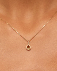 Solid Gold Amethyst Blue Sapphire Blue Topaz Yellow Citrine Semi Precious Stones Birthstones Pendant Necklaces For Women Ana Luisa Teardrop Necklace Citrine