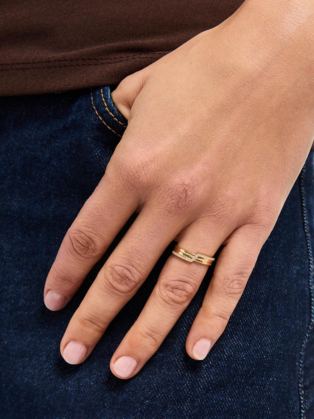 Solid Yellow Gold - Diamond Elevate Ring