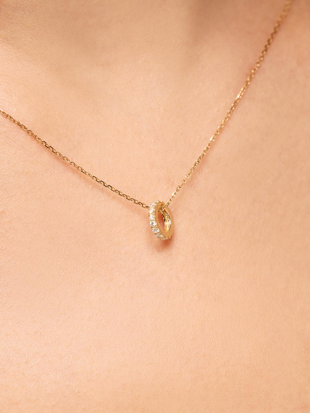 Solid Yellow Gold - Blue Sapphire Zeno Charm