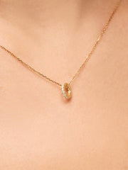 Solid Yellow Gold - Blue Sapphire Zeno Charm