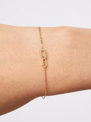 Gold Bracelet - Gold Twisted Link Bracelet