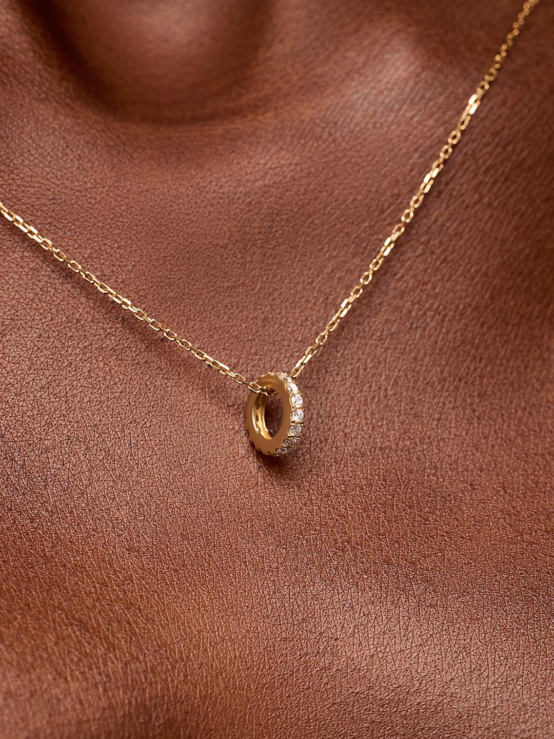 Solid Yellow Gold - Diamond Aurora Necklace