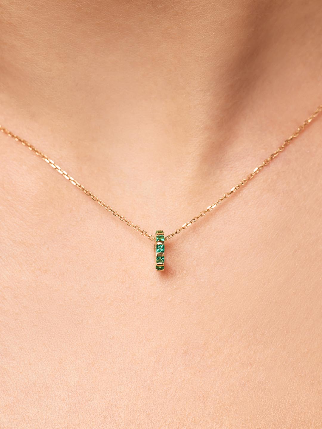 Solid Yellow Gold - Blue Sapphire Zeno Charm