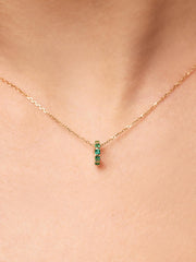 Solid Yellow Gold - Blue Sapphire Zeno Charm
