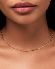 Solid Gold Fine Chain Necklaces For Women Ana Luisa Medium Paperclip Necklace