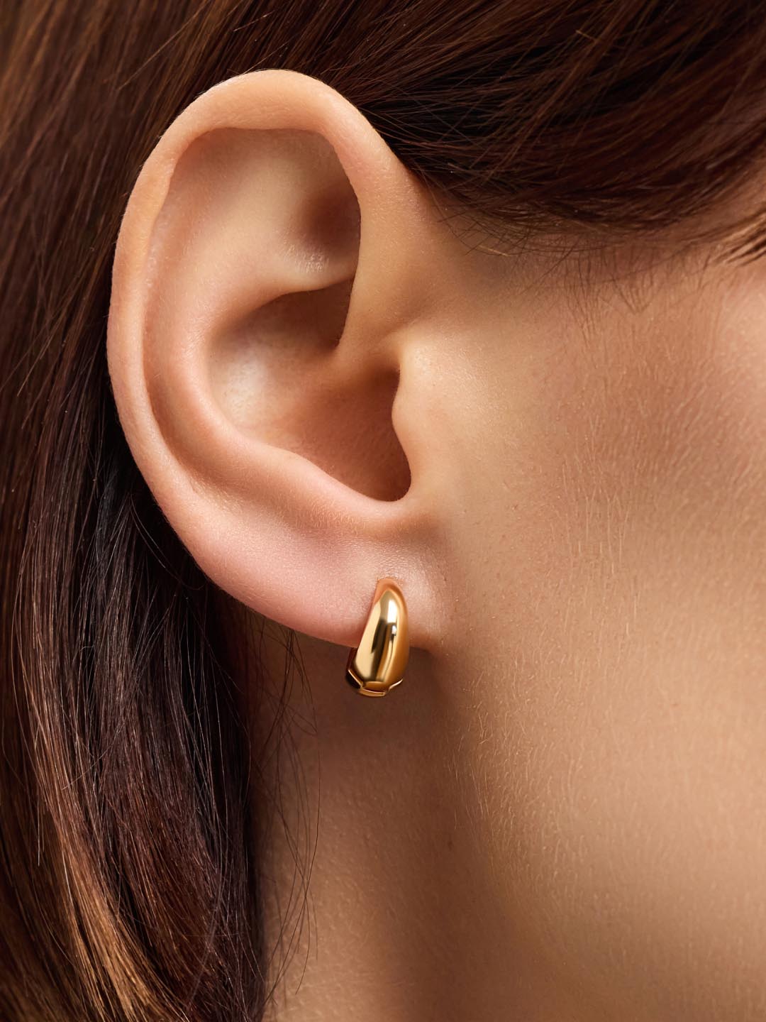 Gold Stud Earrings - Gold Mini Teardrop Studs