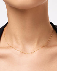 Solid Yellow Gold - Singapore Chain Necklace