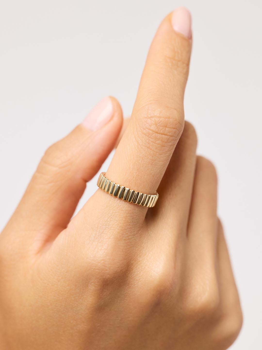 Solid Yellow Gold - Galaxy Ring Wide