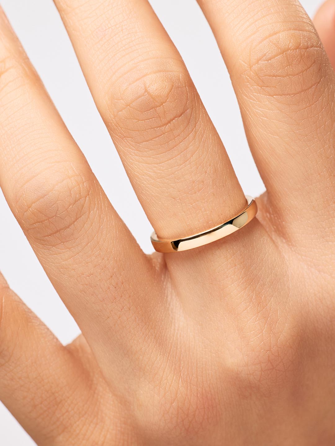 Solid White Gold - Slim Eclipse Ring