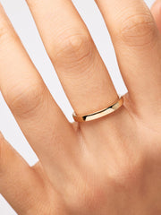 Solid White Gold - Slim Eclipse Ring