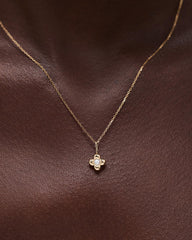 Solid Yellow Gold - London Blue Topaz Mini Liora Charm