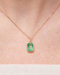 Solid Yellow Gold - Blue Topaz Spritz Charm