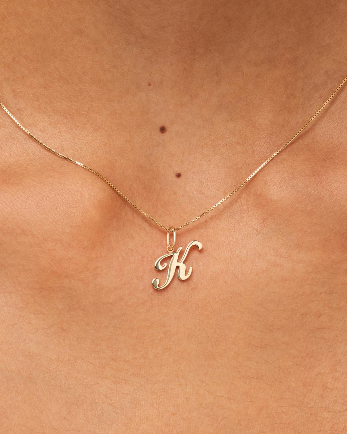 Gold Pendant - Gold Letter Charm