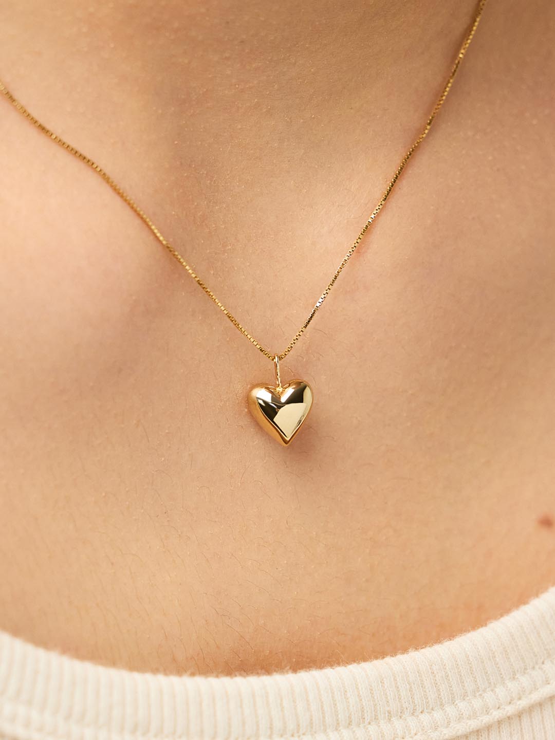 Gold Pendant - Gold Heart Charm