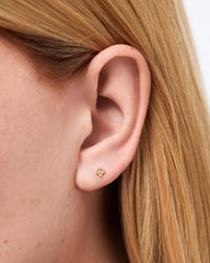 Solid Yellow Gold - Liora Flatback Single Stud