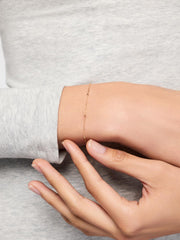 Solid Yellow Gold - Satellite Bracelet