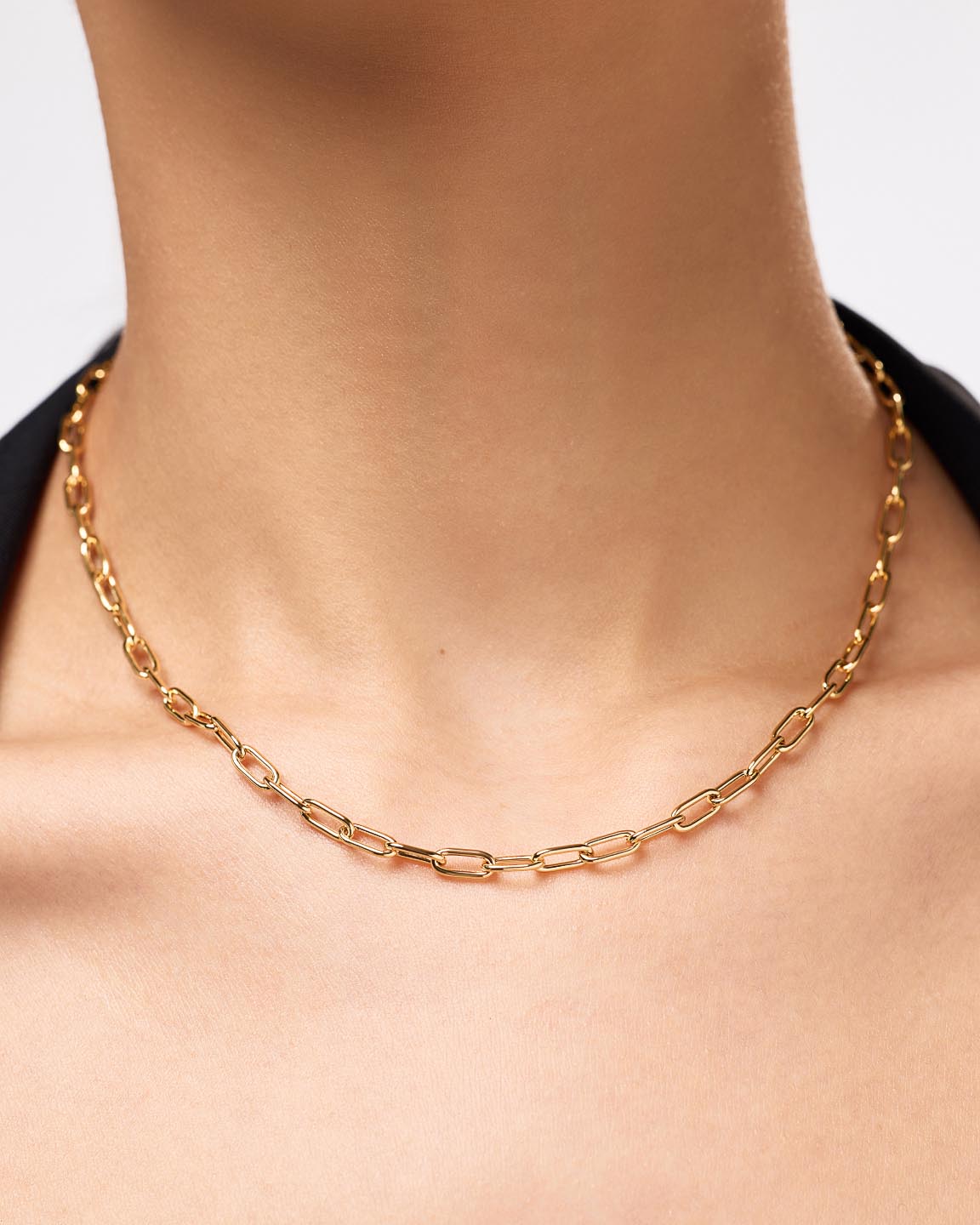 Gold Paperclip Chain Necklace - Gold Paperclip Necklace