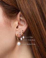 Drop Earrings - Lainey Medium Marble Blue