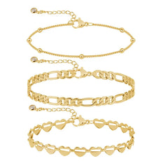 3-Piece Classic Anklet Stack