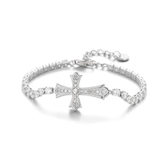 Statement Cross Tennis Bracelet