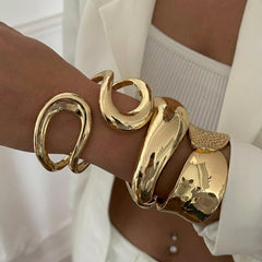 3-Piece Chunky Bangle Bracelet Set